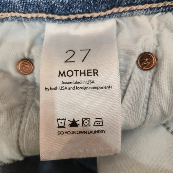 Mother The Weekender Fray Cropped Jeans Size 27 - Picture 5 of 13
